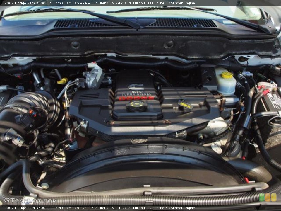 6.7 Liter OHV 24-Valve Turbo Diesel Inline 6 Cylinder 2007 Dodge Ram 3500 Engine