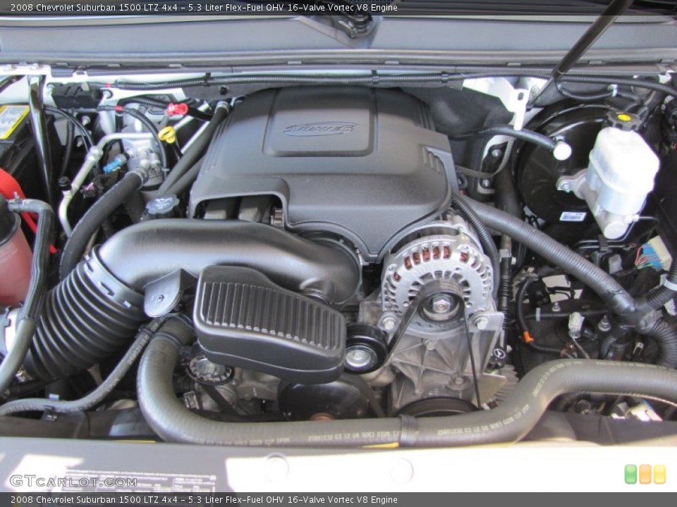 5.3 Liter Flex-Fuel OHV 16-Valve Vortec V8 Engine for the 2008 Chevrolet Suburban #51586417