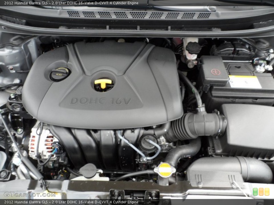 2.0 Liter DOHC 16-Valve D-CVVT 4 Cylinder Engine for the 2012 Hyundai Elantra #51649273