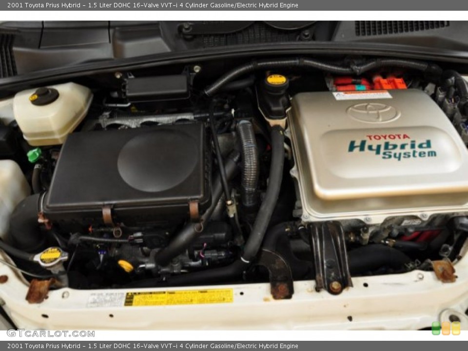 1.5 Liter DOHC 16-Valve VVT-i 4 Cylinder Gasoline/Electric Hybrid 2001 Toyota Prius Engine