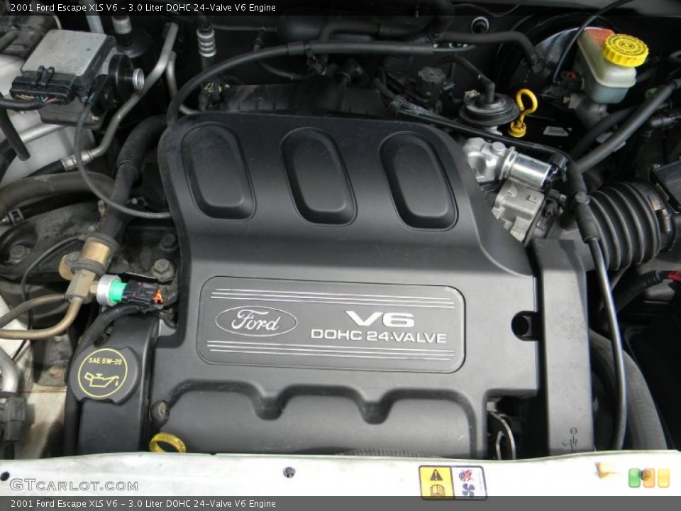 3.0 Liter DOHC 24-Valve V6 2001 Ford Escape Engine
