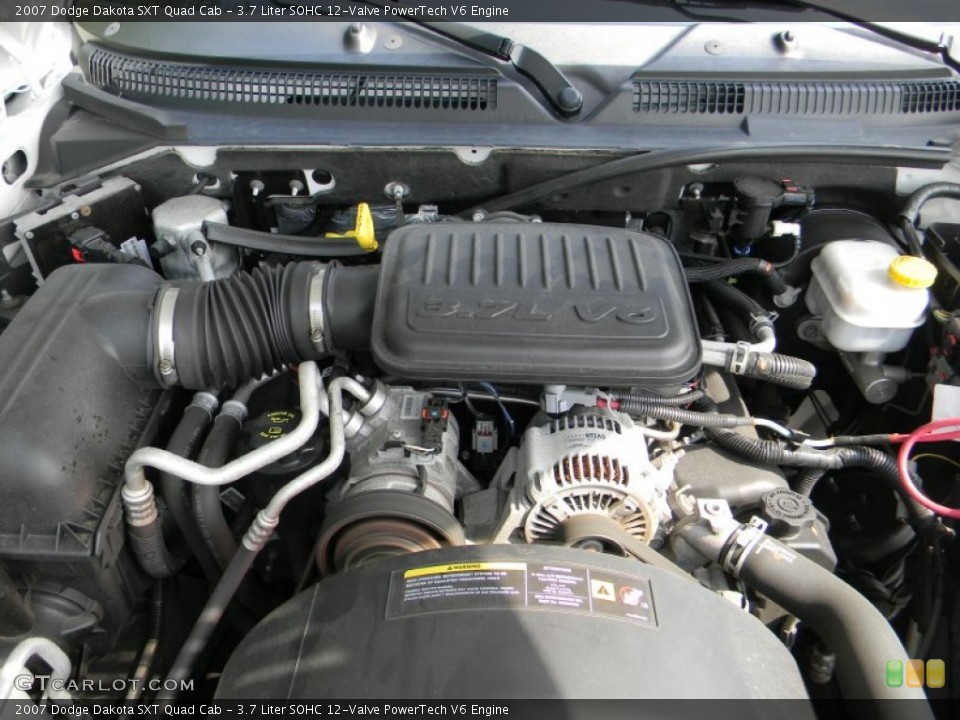 3.7 Liter SOHC 12-Valve PowerTech V6 Engine for the 2007 Dodge Dakota #51712615