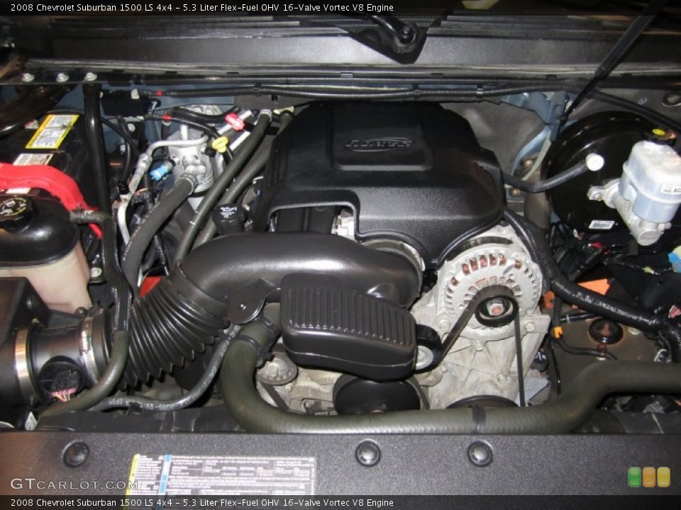 5.3 Liter Flex-Fuel OHV 16-Valve Vortec V8 Engine for the 2008 Chevrolet Suburban #51715504