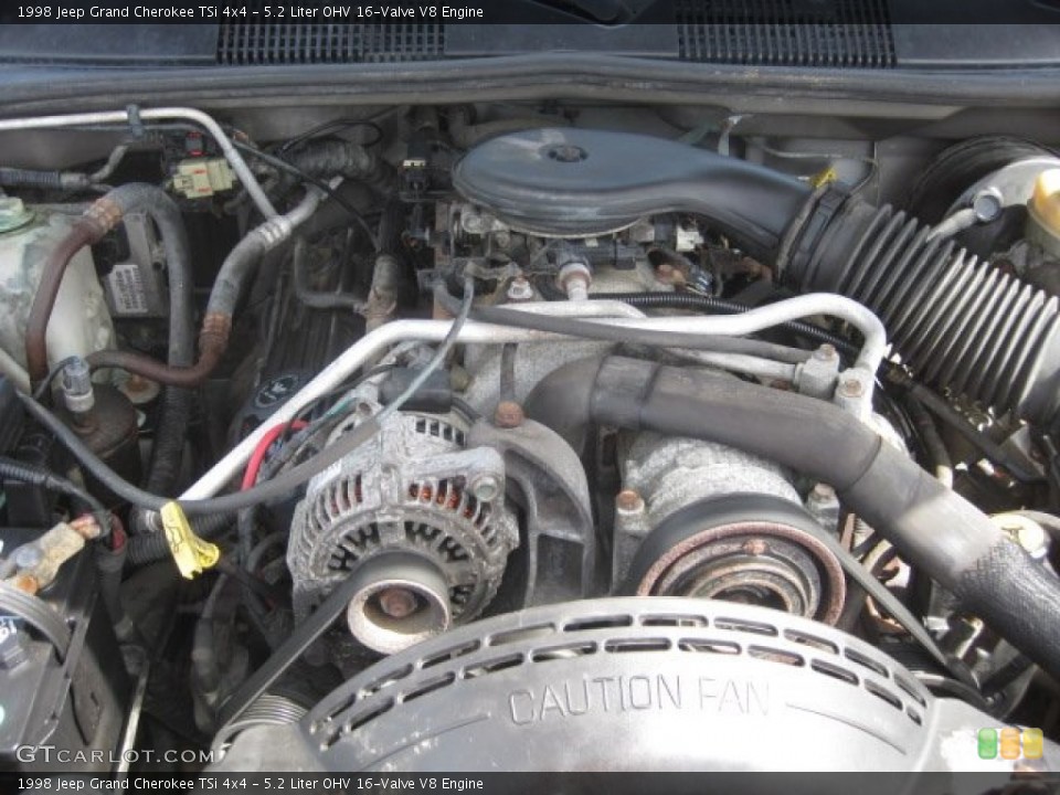 5.2 Liter OHV 16-Valve V8 Engine for the 1998 Jeep Grand Cherokee #51736465