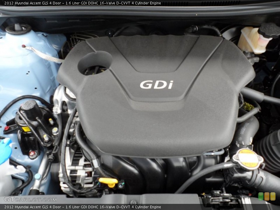 1.6 Liter GDI DOHC 16-Valve D-CVVT 4 Cylinder Engine for the 2012 Hyundai Accent #51762880
