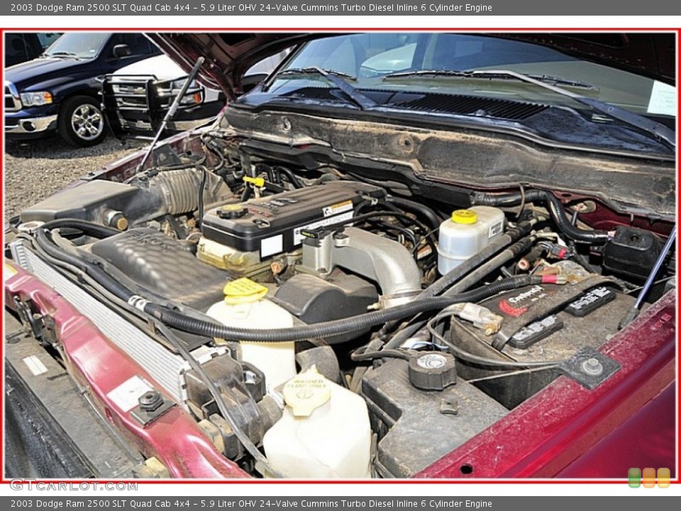 5.9 Liter OHV 24-Valve Cummins Turbo Diesel Inline 6 Cylinder Engine for the 2003 Dodge Ram 2500 #51777890