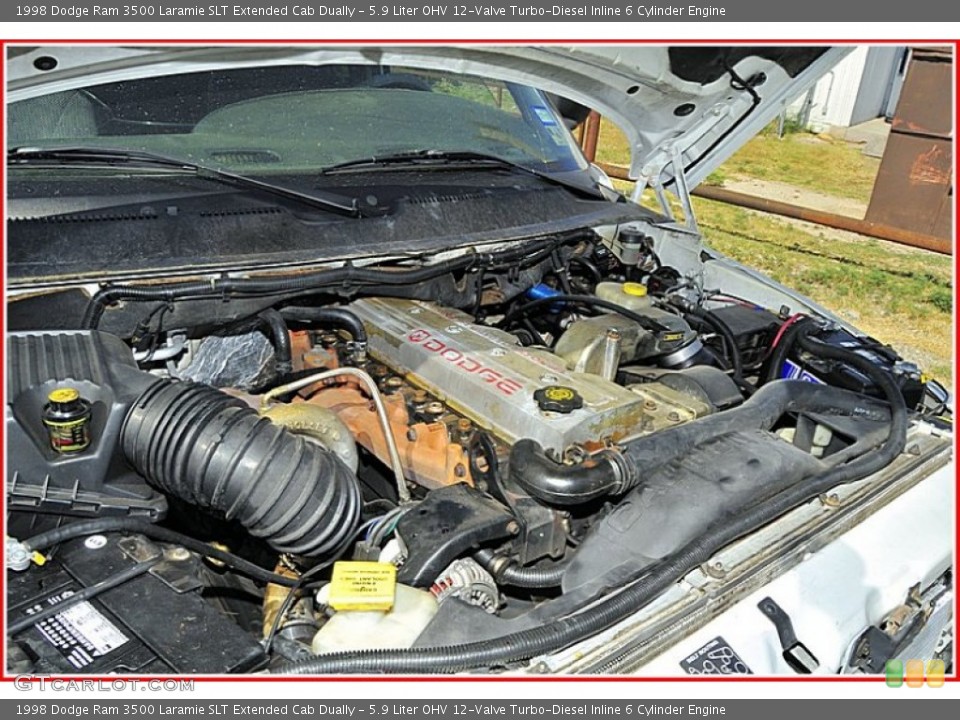 5.9 Liter OHV 12-Valve Turbo-Diesel Inline 6 Cylinder Engine for the 1998 Dodge Ram 3500 #51823691