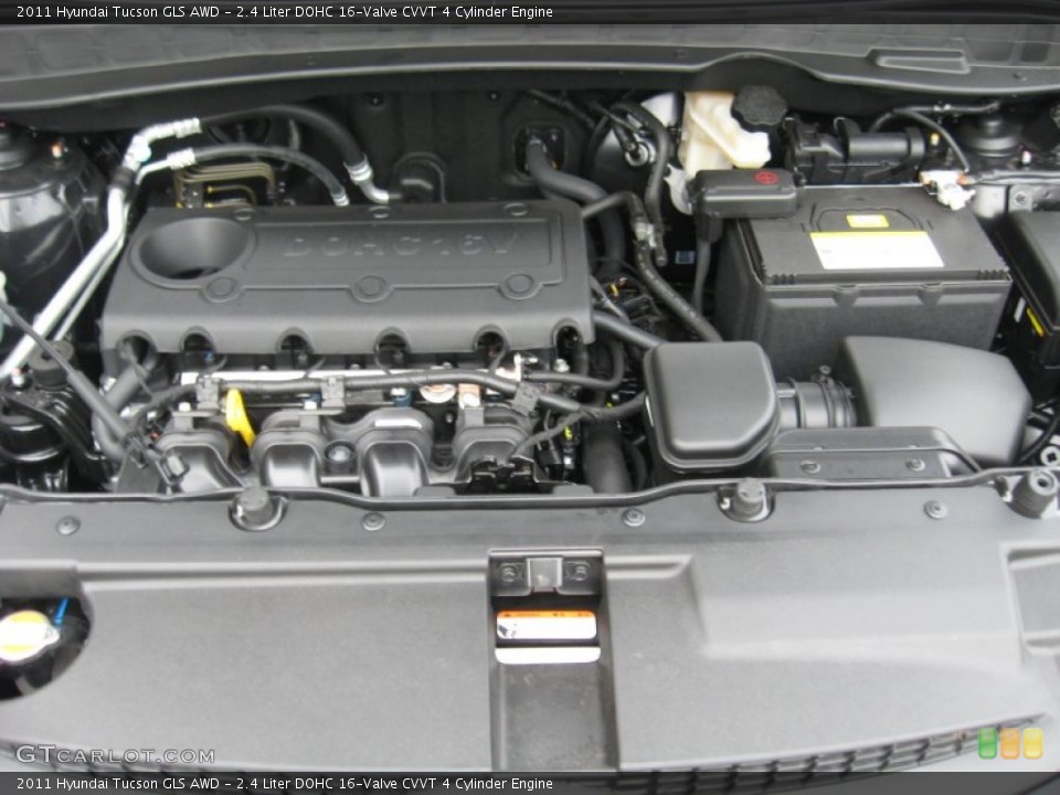 2.4 Liter DOHC 16-Valve CVVT 4 Cylinder Engine for the 2011 Hyundai Tucson #51827674