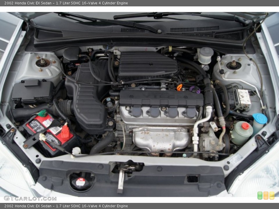 1.7 Liter SOHC 16-Valve 4 Cylinder Engine for the 2002 Honda Civic #51836026