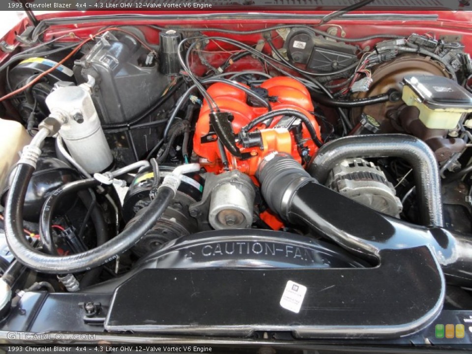 4.3 Liter OHV 12-Valve Vortec V6 1993 Chevrolet Blazer Engine