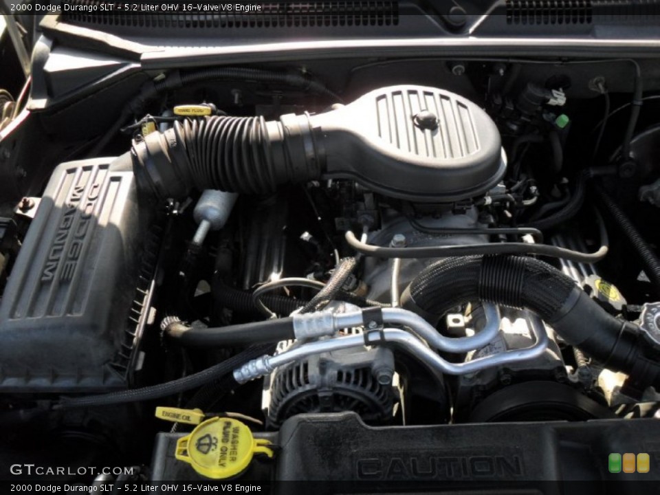 5.2 Liter OHV 16-Valve V8 2000 Dodge Durango Engine
