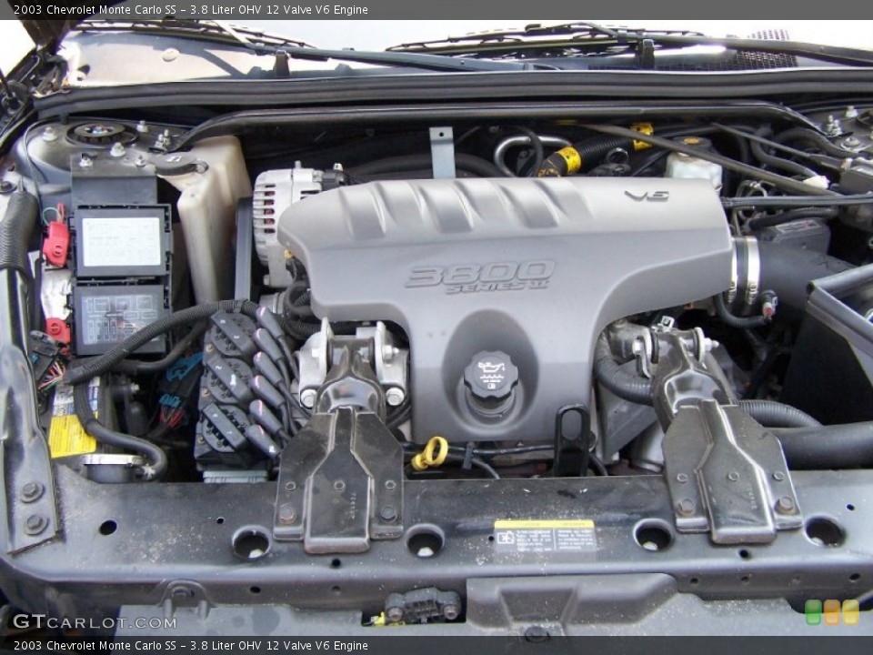 3.8 Liter OHV 12 Valve V6 Engine for the 2003 Chevrolet Monte Carlo #51904391