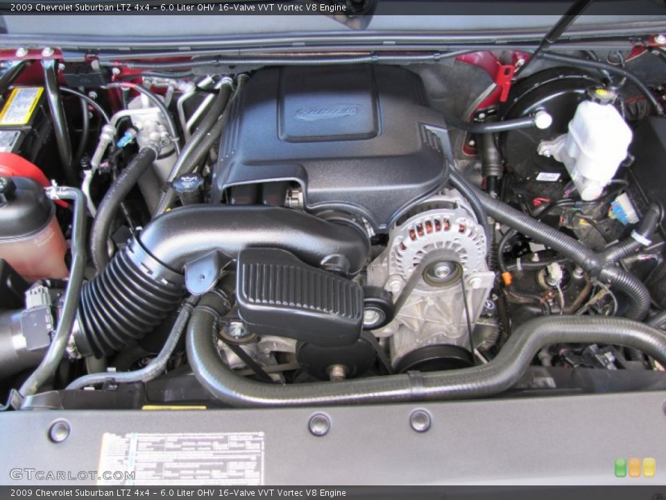 6.0 Liter OHV 16-Valve VVT Vortec V8 Engine for the 2009 Chevrolet Suburban #51922127