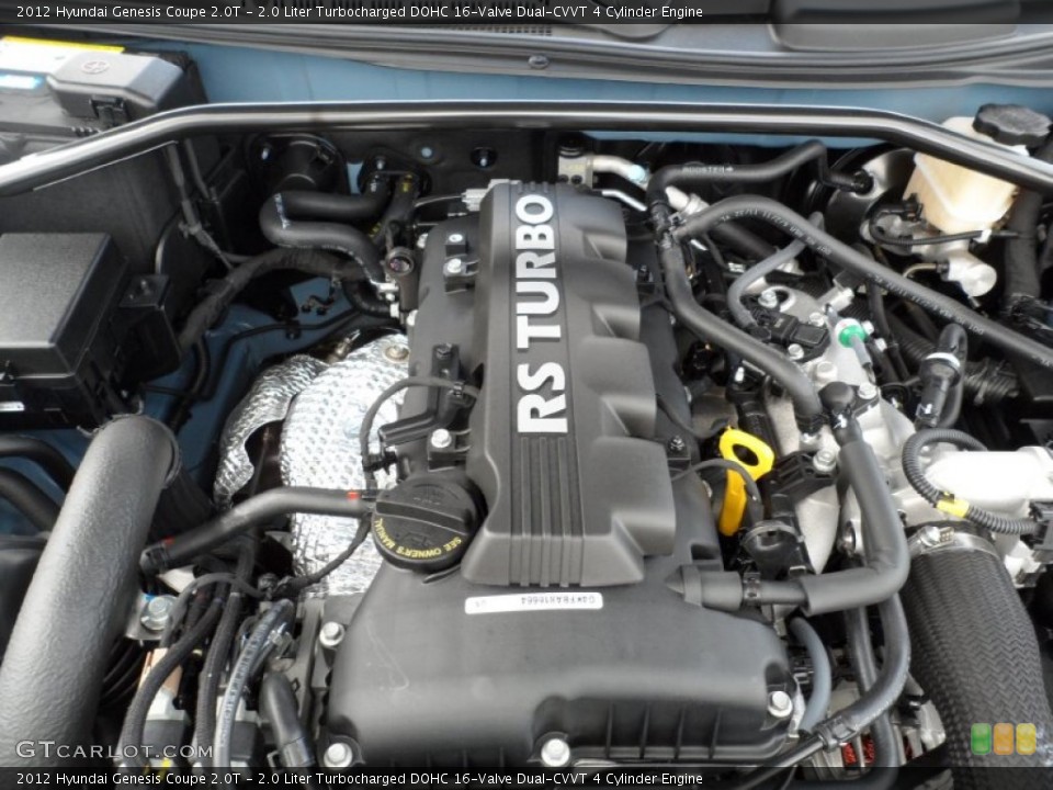 2.0 Liter Turbocharged DOHC 16-Valve Dual-CVVT 4 Cylinder Engine for the 2012 Hyundai Genesis Coupe #51950447