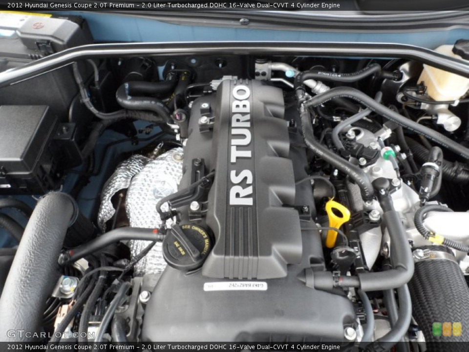 2.0 Liter Turbocharged DOHC 16-Valve Dual-CVVT 4 Cylinder Engine for the 2012 Hyundai Genesis Coupe #51950978