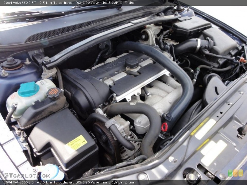 2.5 Liter Turbocharged DOHC 20 Valve Inline 5 Cylinder Engine for the 2004 Volvo S60 #51959750