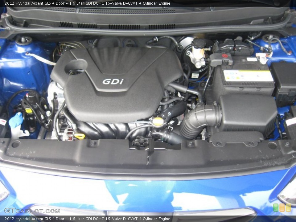 1.6 Liter GDI DOHC 16-Valve D-CVVT 4 Cylinder Engine for the 2012 Hyundai Accent #52004799