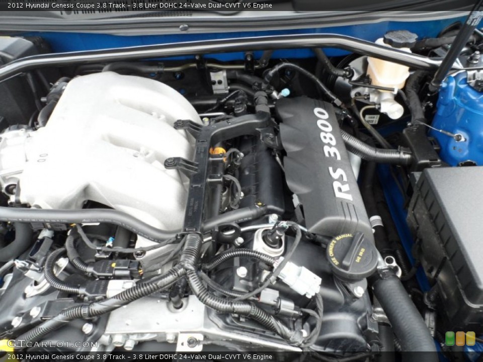 3.8 Liter DOHC 24-Valve Dual-CVVT V6 Engine for the 2012 Hyundai Genesis Coupe #52019637