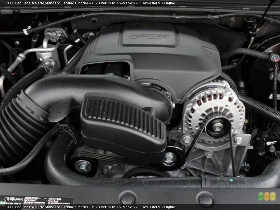 6.2 Liter OHV 16-Valve VVT Flex-Fuel V8 2011 Cadillac Escalade Engine