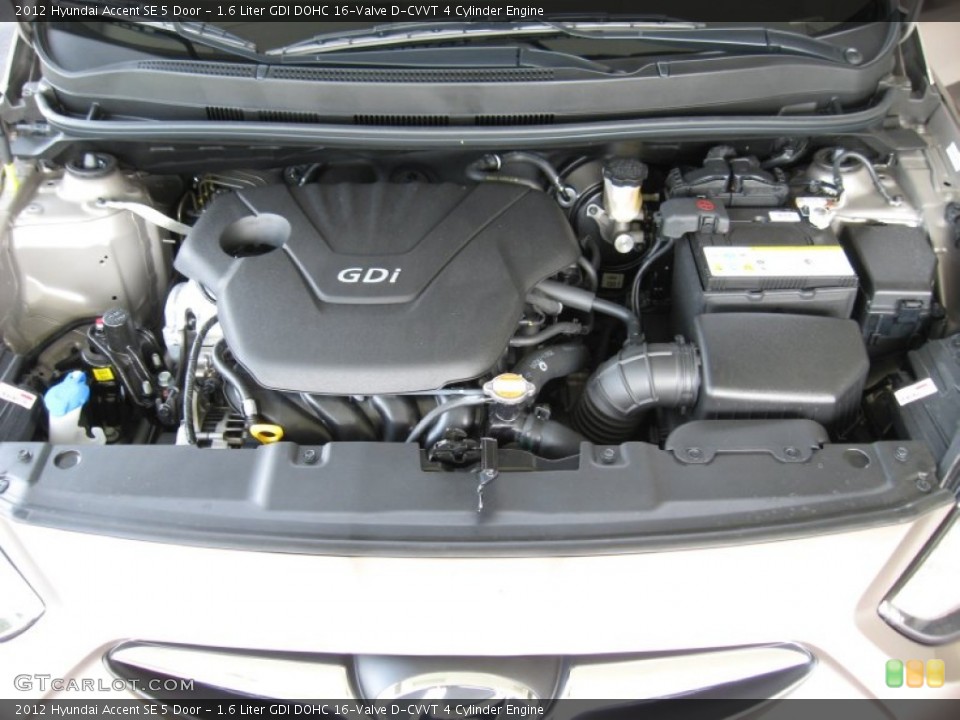 1.6 Liter GDI DOHC 16-Valve D-CVVT 4 Cylinder Engine for the 2012 Hyundai Accent #52050413