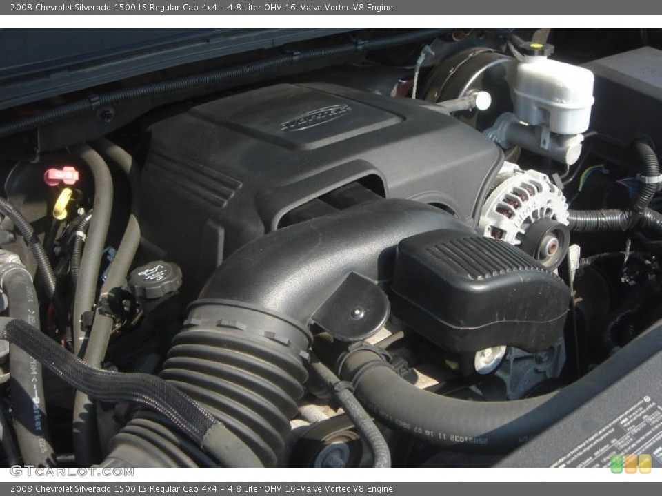 4.8 Liter OHV 16-Valve Vortec V8 Engine for the 2008 Chevrolet Silverado 1500 #52083617