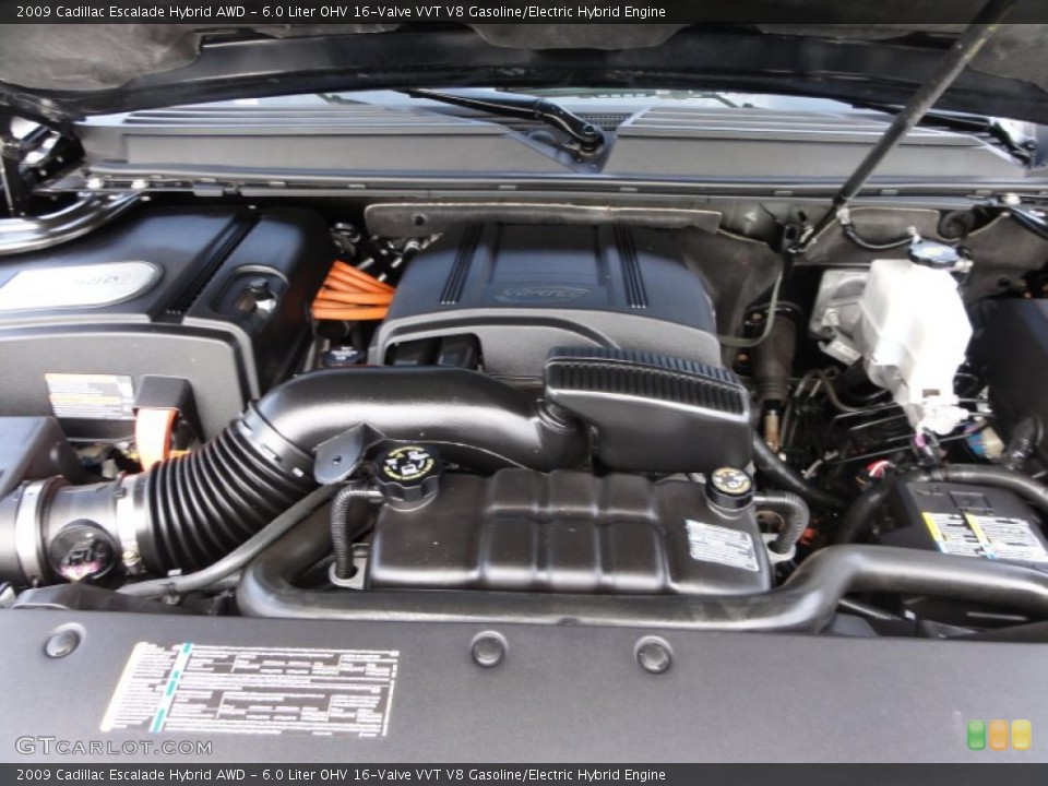 6.0 Liter OHV 16-Valve VVT V8 Gasoline/Electric Hybrid Engine for the 2009 Cadillac Escalade #52096388