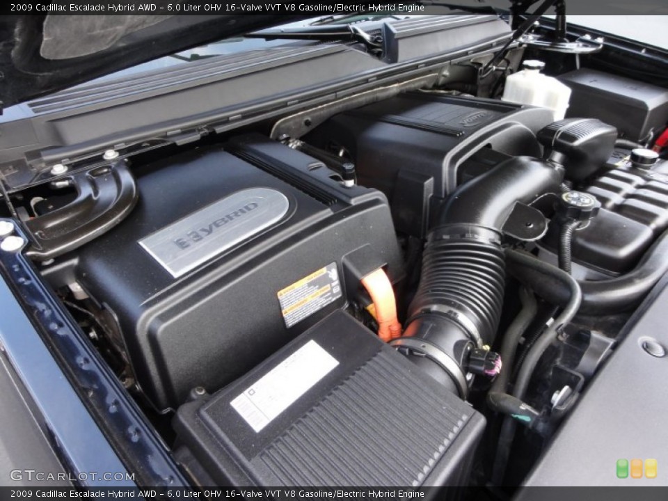 6.0 Liter OHV 16-Valve VVT V8 Gasoline/Electric Hybrid Engine for the 2009 Cadillac Escalade #52096409