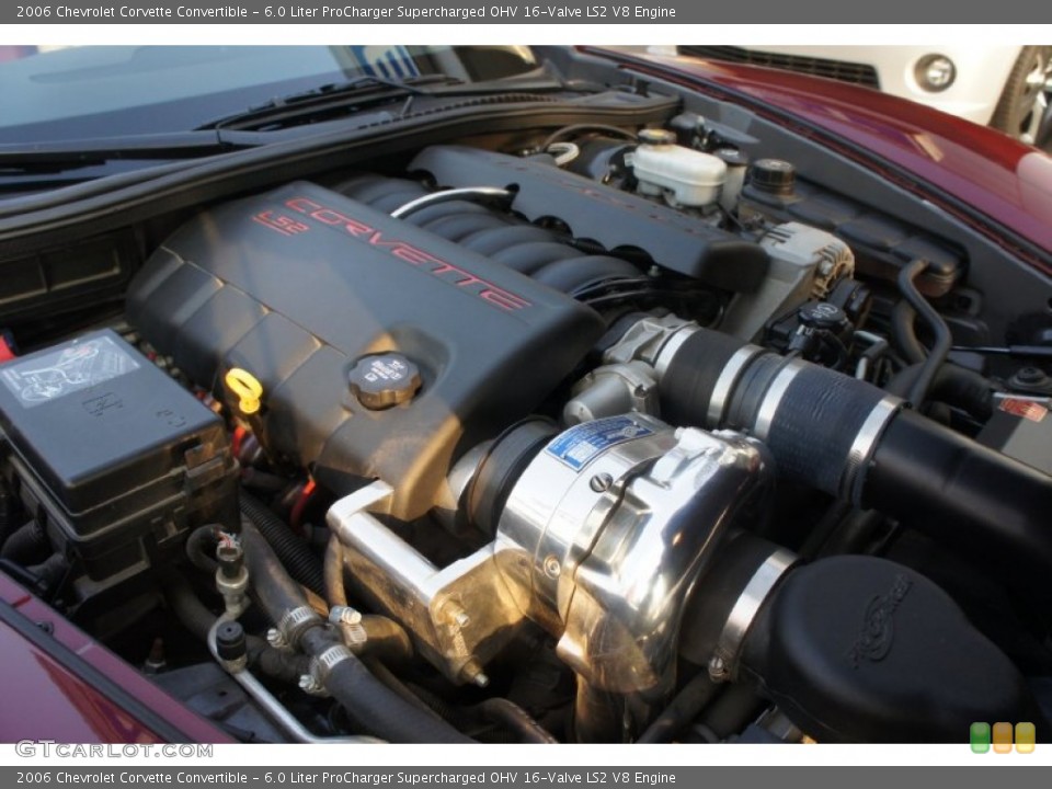 6.0 Liter ProCharger Supercharged OHV 16-Valve LS2 V8 Engine for the 2006 Chevrolet Corvette #52100378