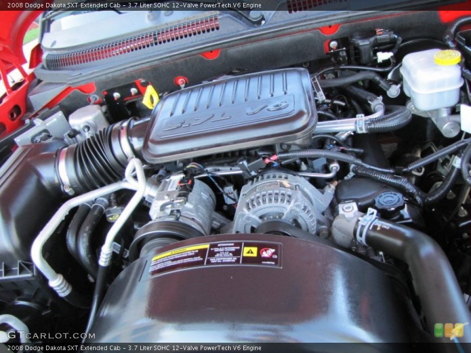 3.7 Liter SOHC 12-Valve PowerTech V6 Engine for the 2008 Dodge Dakota #52102922