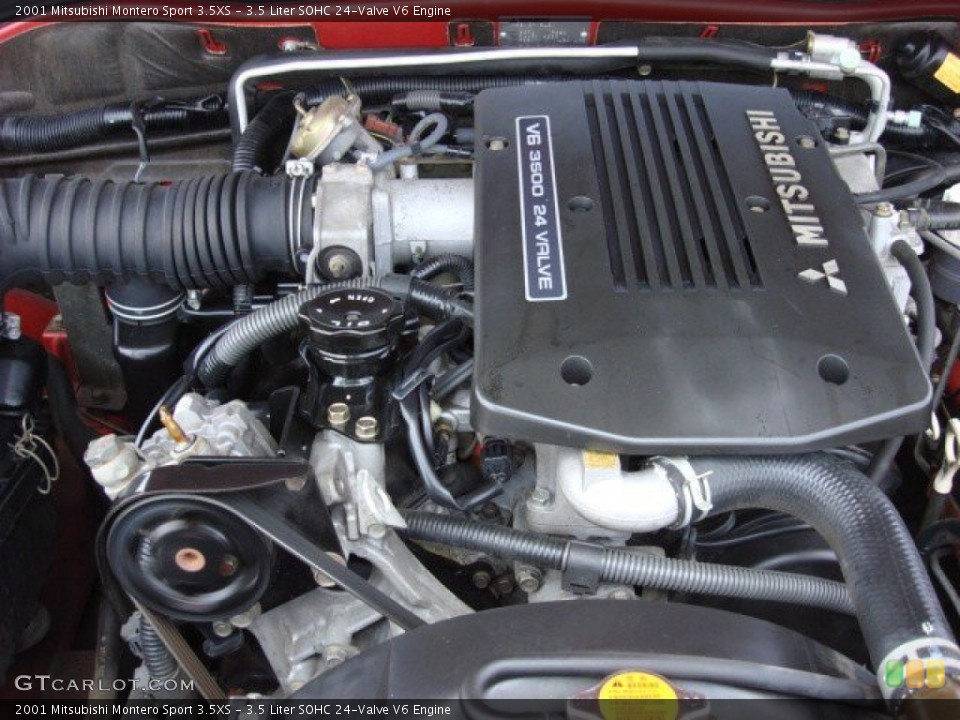 3.5 Liter SOHC 24-Valve V6 2001 Mitsubishi Montero Sport Engine
