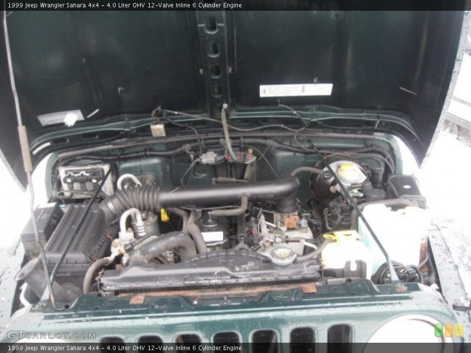 4.0 Liter OHV 12-Valve Inline 6 Cylinder 1999 Jeep Wrangler Engine