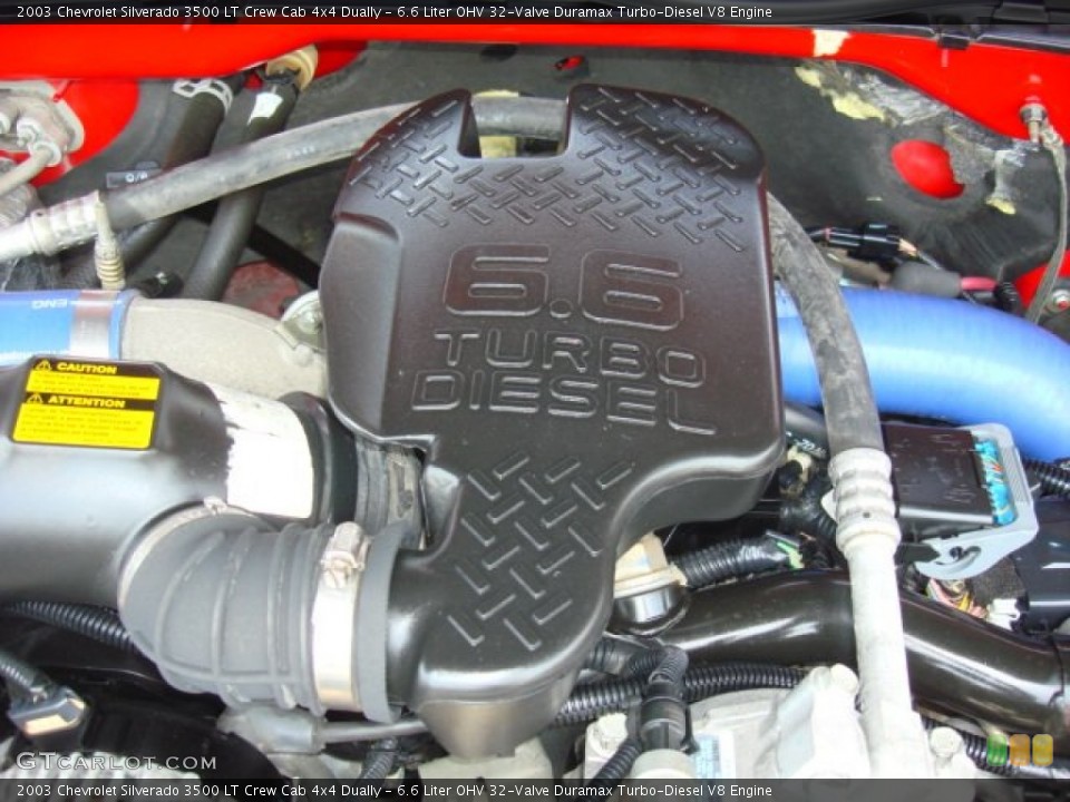 6.6 Liter OHV 32-Valve Duramax Turbo-Diesel V8 Engine for the 2003 Chevrolet Silverado 3500 #52150911