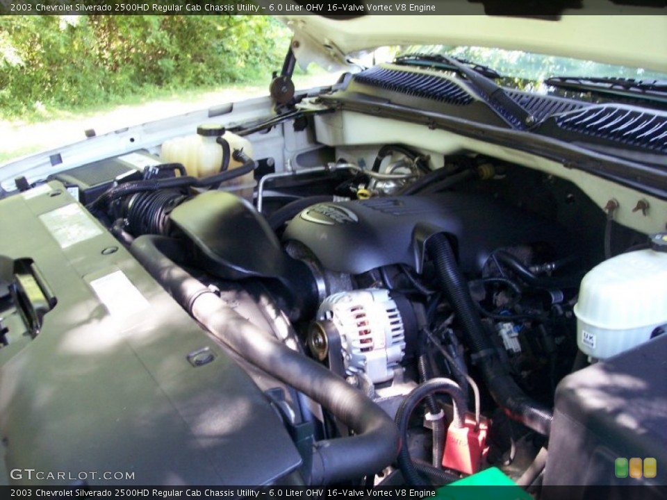 6.0 Liter OHV 16-Valve Vortec V8 Engine for the 2003 Chevrolet Silverado 2500HD #52172263