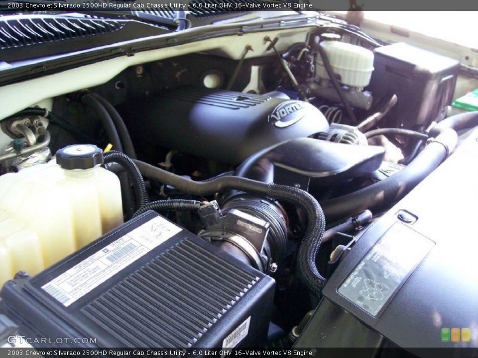 6.0 Liter OHV 16-Valve Vortec V8 Engine for the 2003 Chevrolet Silverado 2500HD #52172281