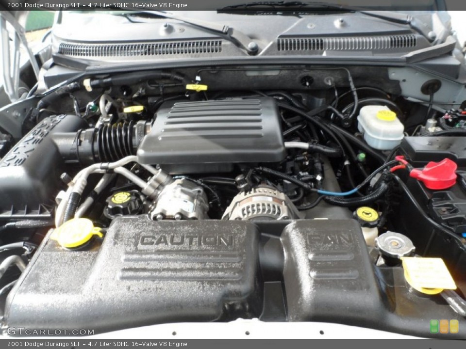 4.7 Liter SOHC 16-Valve V8 2001 Dodge Durango Engine