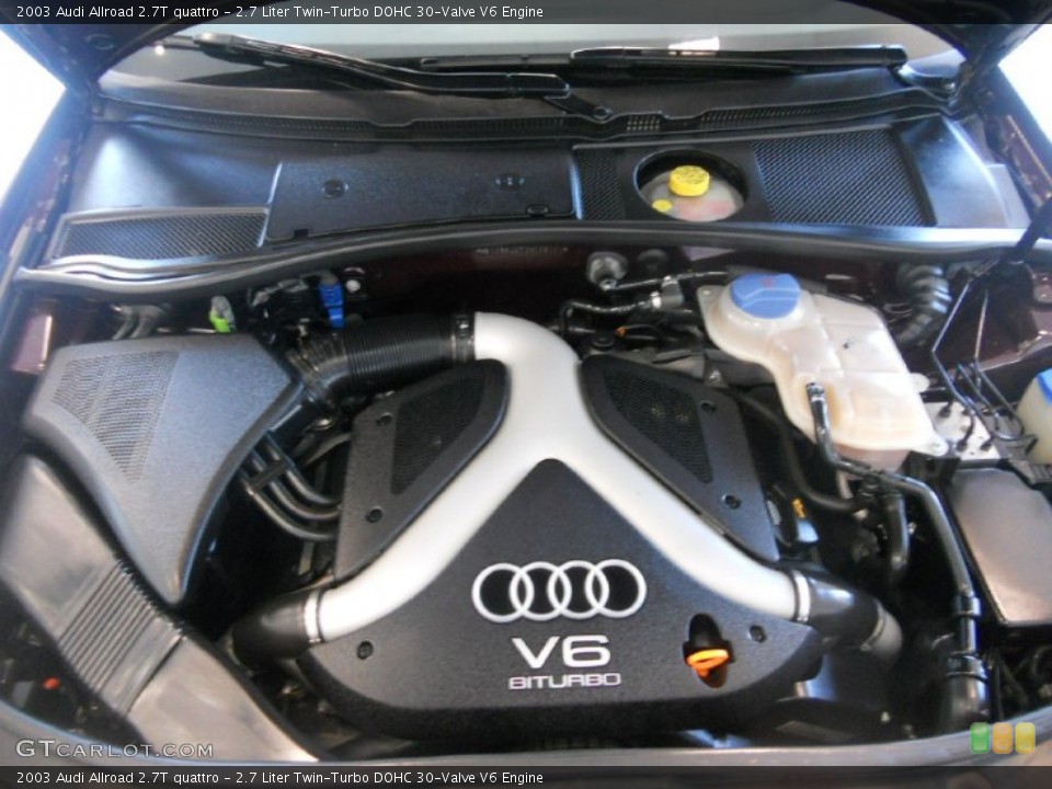 2.7 Liter Twin-Turbo DOHC 30-Valve V6 2003 Audi Allroad Engine