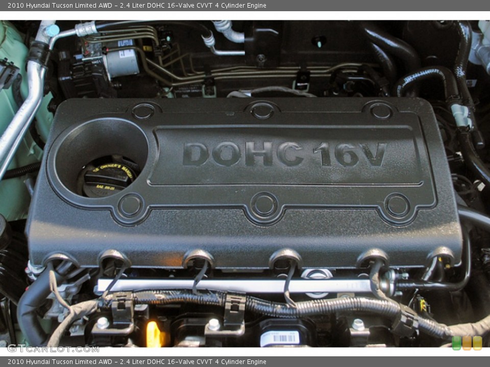 2.4 Liter DOHC 16-Valve CVVT 4 Cylinder Engine for the 2010 Hyundai Tucson #52261891
