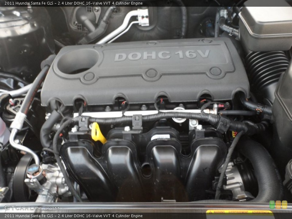 2.4 Liter DOHC 16-Valve VVT 4 Cylinder Engine for the 2011 Hyundai Santa Fe #52297925