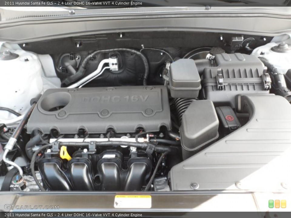 2.4 Liter DOHC 16-Valve VVT 4 Cylinder Engine for the 2011 Hyundai Santa Fe #52298564