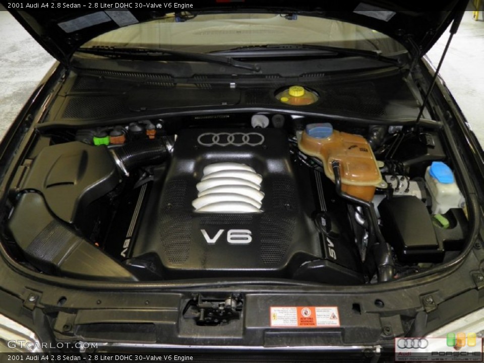 2.8 Liter DOHC 30-Valve V6 2001 Audi A4 Engine