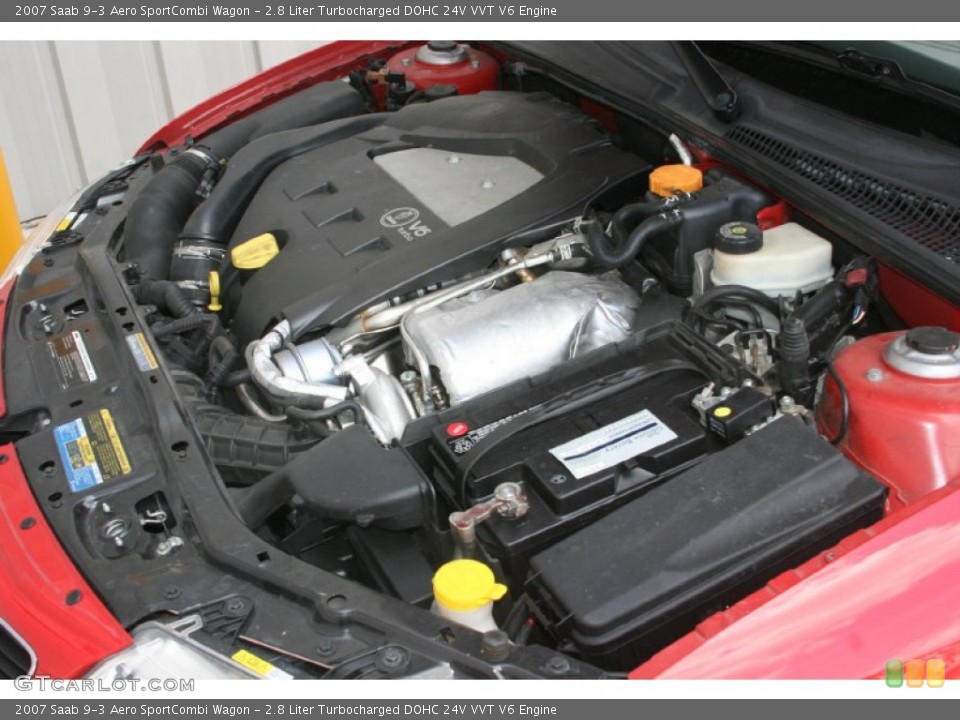 2.8 Liter Turbocharged DOHC 24V VVT V6 Engine for the 2007 Saab 9-3 #52323684