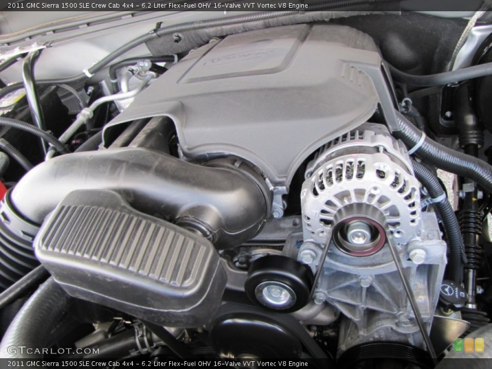 6.2 Liter Flex-Fuel OHV 16-Valve VVT Vortec V8 Engine for the 2011 GMC Sierra 1500 #52355385