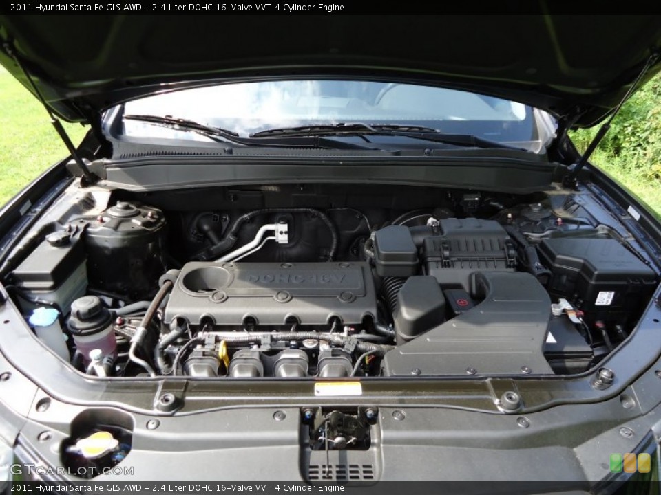 2.4 Liter DOHC 16-Valve VVT 4 Cylinder Engine for the 2011 Hyundai Santa Fe #52374001