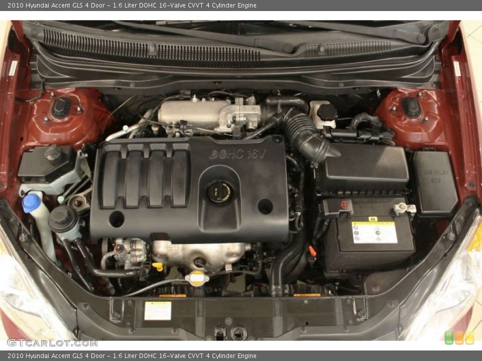 1.6 Liter DOHC 16-Valve CVVT 4 Cylinder Engine for the 2010 Hyundai Accent #52451350
