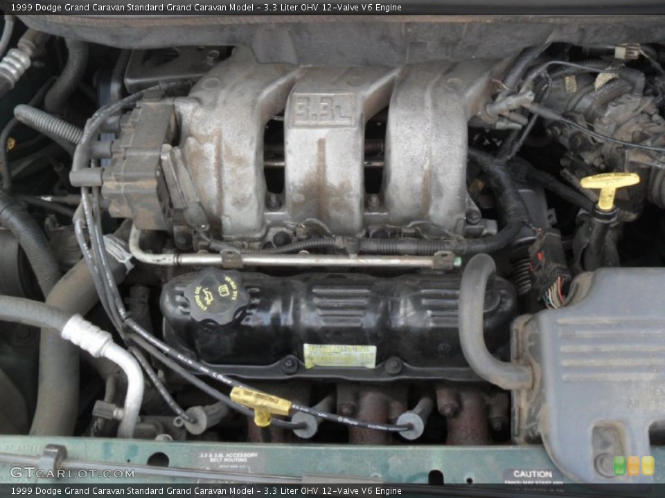 3.3 Liter OHV 12-Valve V6 1999 Dodge Grand Caravan Engine