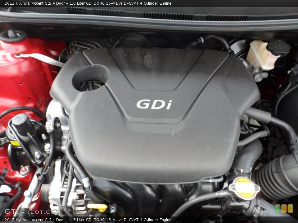 1.6 Liter GDI DOHC 16-Valve D-CVVT 4 Cylinder Engine for the 2012 Hyundai Accent #52531317