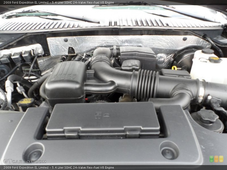 5.4 Liter SOHC 24-Valve Flex-Fuel V8 2009 Ford Expedition Engine