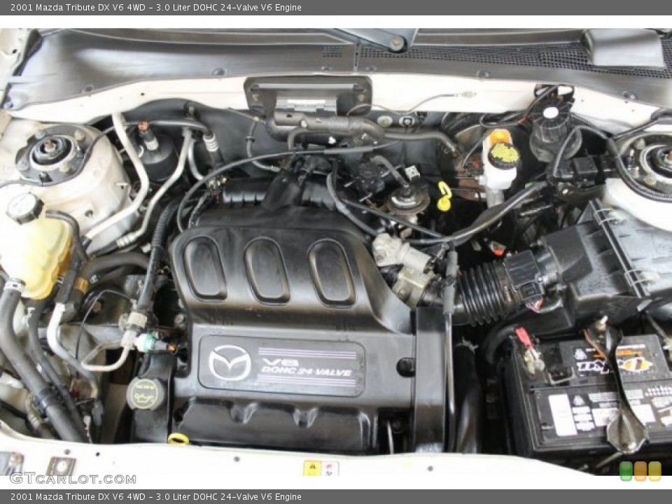 3.0 Liter DOHC 24-Valve V6 2001 Mazda Tribute Engine