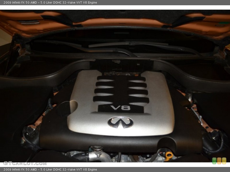 5.0 Liter DOHC 32-Valve VVT V8 2009 Infiniti FX Engine