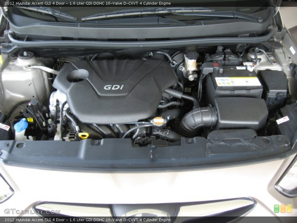 1.6 Liter GDI DOHC 16-Valve D-CVVT 4 Cylinder Engine for the 2012 Hyundai Accent #52583672